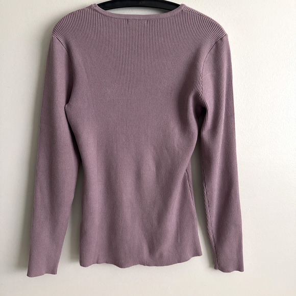 NWT Zeagoo Womens Size XL Violet Long Sleeve Ribbed Sweater Casual Basic Fairy - Picture 2 of 10